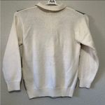 Alfred Dunner Checkered Floral Collared Preppy Cream and Sage Sweater Photo 7