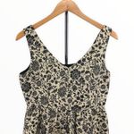 Jack by BB Dakota Gold Shimmer Black Floral Jacquard Fit & Flare Dress Photo 1