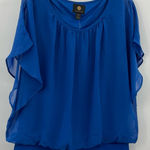 JM Collection  Womens‎ Top Color Blue Size Petite Medium NWT (A127) Photo 0