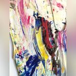 Jams World  Dress Color Dance Abstract Print 100% Rayon Sleeveless Resort Wear M‎ Photo 3
