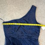 Taylor Pleated One Shoulder Organza Gown Navy Blue 16 Photo 7