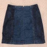 Free People Femme Mini Blue Jean Two Toned Skirt Size 2 Photo 0