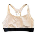 Victoria's Secret Victoria sport light gray and black open back sports bra size large Photo 0