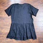 Johnny Was Biya • vintage linen mini dress oversized tunic crochet lace ruffle Photo 6