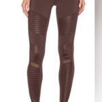Alo Yoga Mink Color Moto Leggings Pants Tight Like New Sz M Rare Sold Out Color Photo 1