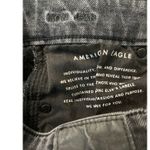 American Eagle  Stretch High Rise Frayed Hem Black Mom‎ Jeans Size 00 Photo 8