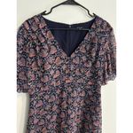 Madewell ‎ Floral Mini Dress V-Neck Flutter Sleeve Party Dress Size L Photo 1