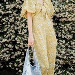 Love, Whit by Whitney Port Yellow Floral Jumpsuit Photo 5
