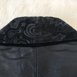 VINTAGE 90s Leather‎ Duster Blazer Jacket Midi Longline 80s Suede Black Small Black Photo 7