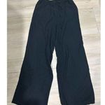 NEW Linen blend Wide Leg Palazzo Pants High Waist Flowy Beach M Black Size M Photo 0