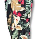 Vintage 90s Liberty House Young Hawaii Black Tropical Dark Floral Maxi Dress Size M Photo 2