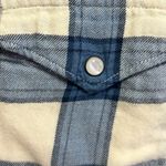 CHAPS Shirt Size Large Pearl Snap Blue White Plaid Western Rodeo Cowgirl Photo 5