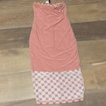 bodycon tube midi dress fancy print blush size S Pink Photo 6