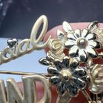 Special Grandmother Flower Bouquet Gold Tone Brooch Pin AJC Signed Photo 6