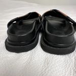 ALOHAS Sandals Marshmallow Checkered Scacci Leather Crossover Black Brown 39/8.5 Photo 3