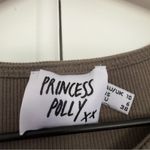 Princess Polly Olive Underwire Double Tie Front Crop Top Short Sleeve Round Neck Photo 5