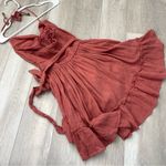 Free People Dress wrap cutout mini womens Red (xsmall) resortwear boho party Photo 3