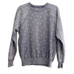 Aerie Floral Print Sweatshirt Pullover Crew Neck Comfy Casual XS Distressed Photo 1