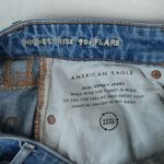 American Eagle Jeans Women 4R Blue Highest Rise 90s Flare Distressed Denim Retro Photo 5