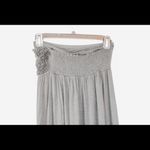 🔴 New York & Company Strapless Maxi Dress S | Rosette Bodice, Black, Flowy Fit Black Photo 4