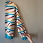 Aldi Stores Striped Crewneck Sweatshirt Blue Size M Photo 2