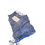 Blue Polka Dot Fringed Scarf Photo 5