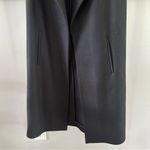 ZARA Woman Luxe Sleeveless Coat Faux Fur Removable Collar Black Small NWOT Photo 3