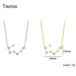 Boutique NEW Taurus 18k Gold Constellation Zodiac Star Necklace Birthday Astrology Photo 12