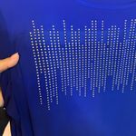 Chico's Chico’s Royal Blue Beaded Blouse Photo 3