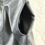 Wild Fable  Faux Leather Zip Front Mini Dress Womens M Y2K Pinafore Black Edgy Photo 4