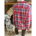 L.L. Bean Fleece Lined Button Down Long Sleeve Shirt Jacket Women's Size M Red Size M Photo 3
