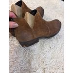 BORN Brown Suede Ankle Boots Women Side Zip Cutout Heel Comfort Low Heel Size 6.5 Photo 7