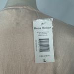Rena Rowan NWT Rena‎ Rowan Knit Top Short Sleeve Square Neck Silk Blend Women Large Photo 3