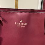 Kate Spade Deep Red Leather Tote Bag Photo 1