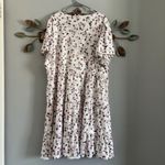Lane Bryant Womens Pink White Floral Short Sleeve V Neck Pullover Dress 30/32 Photo 4