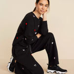 Lou & grey NWT  Heart Cozy Cotton Wide Leg pants and sweater set size small women Photo 0