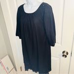 Old Navy  Women's Classic Casual Eyelet Trim Shift Dress Black M Photo 5