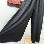 Hutch  Anthropologie Eyelet Bow Jumpsuit Black Sz S NWT Wide Leg Sleeveless Photo 9