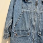 Liz Claiborne VTG 90s Petite Medium Liz Authentic Full Zip Denim Field Jacket Multiple Pockets Photo 8