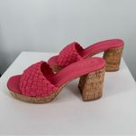 Shu Shop Gladys Braided Cork Heeled Sandals in Coral size 8.5 Pink Photo 4