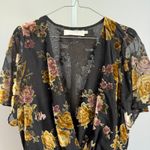 ASTR The Label Floral Velvet Burnout Bodysuit Witchy Goth Size M Black Size M Photo 1