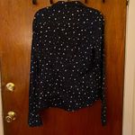 NY & Company Star Pattern Long Sleeve Shirt Blue Size M Photo 1