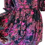 Torrid  16 Dress Retro Cocktail Plus Semi Formal Velvet Burnout Babydoll Dress Photo 4