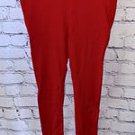 Glyder  Full Length Women’s Ribbed Red Orange High Waisted Leggings‎ Size Medium Photo 0