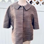 Ann Taylor Heathered Taupe Short sleeve Jacket Size Large Photo 6