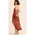 Anthropologie  Terracotta Velvet High-Low Strapless Dress Size 4 Photo 1