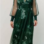 Baltic Born Layla Tulle Maxi Dress Floral Long Sleeve New Without Tags Photo 0