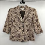 Le Suit  Lined Blazer Womens 10 Used Brown Tan Photo 0