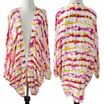 Anthropologie Dip-Dyed Cocoon Kimono One Size Tie Dye Photo 2