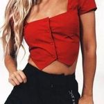 I am gia I.AM.GIA Cotton Crop T-Shirt M - Red Photo 0